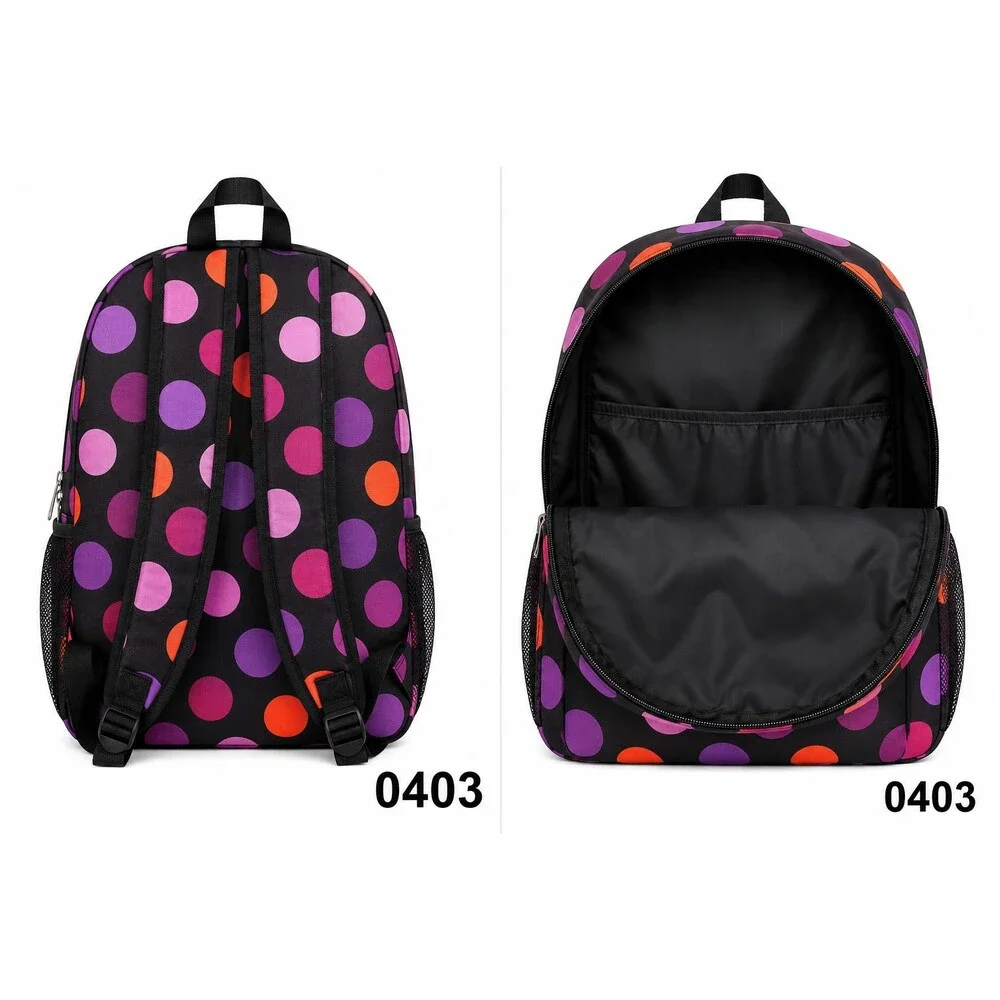NIP Colorful Polka Dot Utility Backpack – Brand New Sealed - 0403